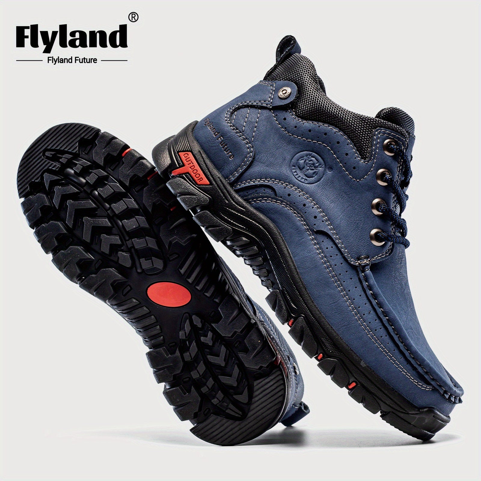 FLYLAND Men's Fashion Vintage Classical Genuine Leather Handmade Chukka Boots Daily Casual Work Office Shoes