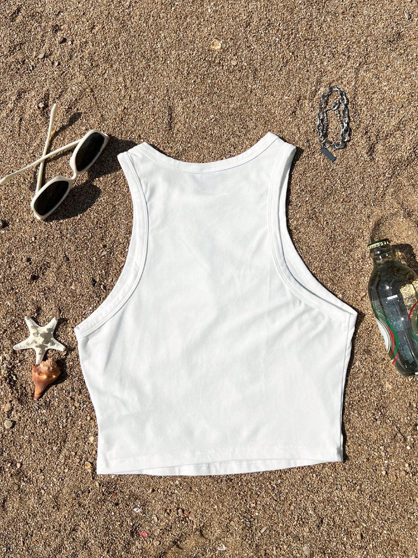 Y2K Women Sleeveless Crop Top | Saint Patrick'S Day Four-leaf Face Street Style Fun Design Fashion Trendy Loose Casual Party Celebration Gift