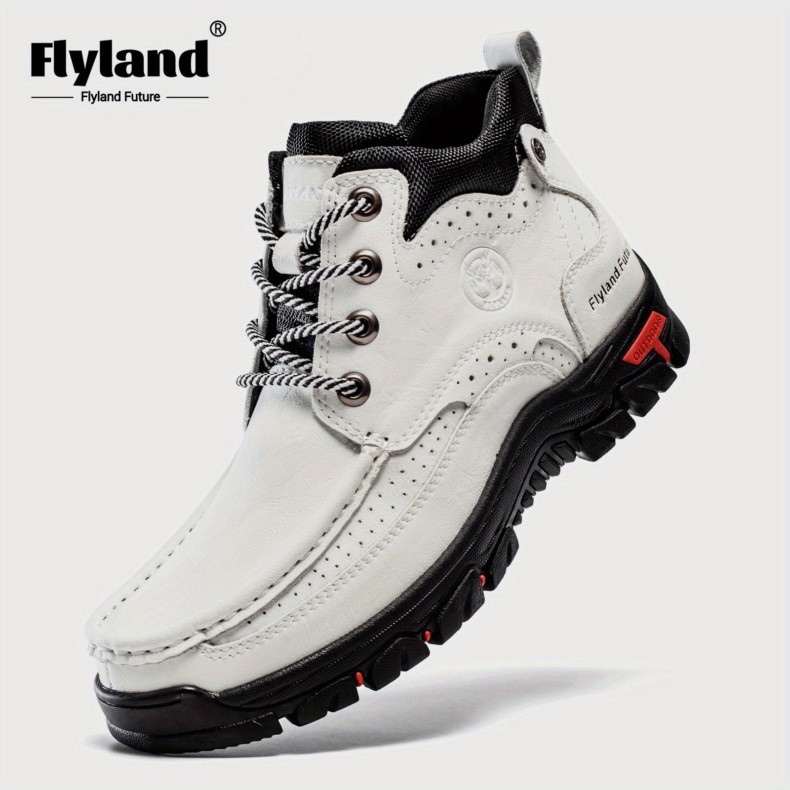 FLYLAND Men's Fashion Vintage Classical Genuine Leather Handmade Chukka Boots Daily Casual Work Office Shoes